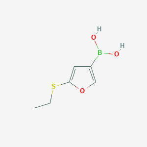 molecular formula C6H9BO3S B13121786 [5-(Ethylsulfanyl)furan-3-yl]boronic acid 