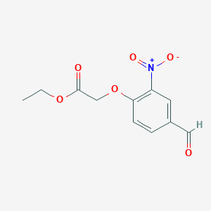 molecular formula C11H11NO6 B1312180 2-(4-甲酰基-2-硝基苯氧基)乙酸乙酯 CAS No. 420786-61-4
