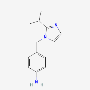 molecular formula C13H17N3 B1312182 4-(2-异丙基-咪唑-1-基甲基)-苯胺 CAS No. 893766-33-1