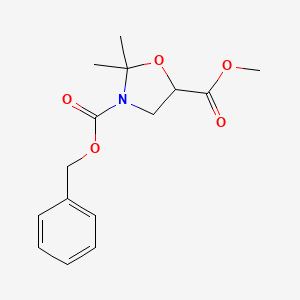 molecular formula C15H19NO5 B13121824 3-Benzyl5-methyl2,2-dimethyloxazolidine-3,5-dicarboxylate 