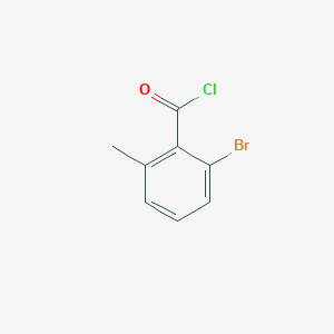 molecular formula C8H6BrClO B13121863 2-Bromo-6-methylbenzoyl chloride CAS No. 535961-79-6