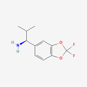 (1S)-1-(2,2-difluoro-1,3-benzodioxol-5-yl)-2-methylpropan-1-amine