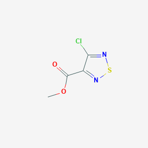 molecular formula C4H3ClN2O2S B13121893 Methyl4-chloro-1,2,5-thiadiazole-3-carboxylate 