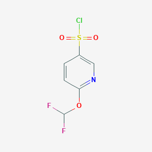 molecular formula C6H4ClF2NO3S B13121905 6-(Difluoromethoxy)pyridine-3-sulfonyl chloride 