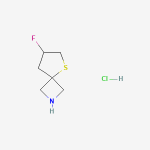 molecular formula C6H11ClFNS B13121943 7-Fluoro-5-thia-2-azaspiro[3.4]octane Hydrochloride 