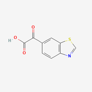 molecular formula C9H5NO3S B13121977 2-(Benzo[d]thiazol-6-yl)-2-oxoaceticacid 