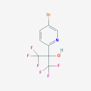 molecular formula C8H4BrF6NO B13121993 2-(5-Bromopyridin-2-yl)-1,1,1,3,3,3-hexafluoropropan-2-ol 