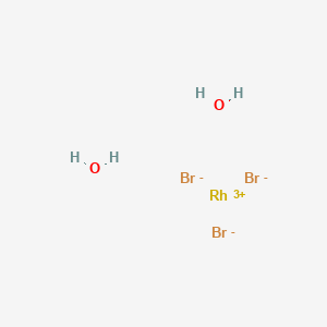 molecular formula Br3H4O2Rh B13122003 Rhodium(III)bromidedihydrate 