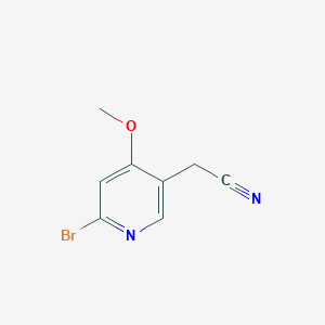 molecular formula C8H7BrN2O B13122025 2-(6-Bromo-4-methoxypyridin-3-yl)acetonitrile 