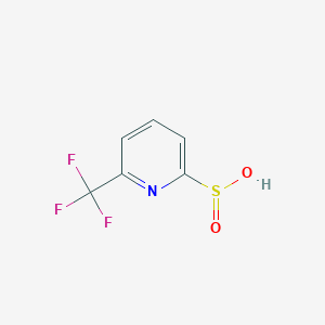 molecular formula C6H4F3NO2S B13122070 6-(Trifluoromethyl)pyridine-2-sulfinic acid 