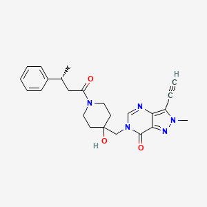 (R)-3-Ethynyl-6-((4-hydroxy-1-(3-phenylbutanoyl)piperidin-4-yl)methyl)-2-methyl-2H-pyrazolo[4,3-d]pyrimidin-7(6H)-one