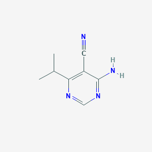 molecular formula C8H10N4 B13122127 4-Amino-6-isopropylpyrimidine-5-carbonitrile 