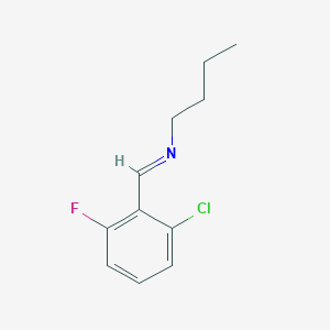 molecular formula C11H13ClFN B1312213 1-Butanamine, N-[(2-chloro-6-fluorophenyl)methylene]- CAS No. 711-98-8