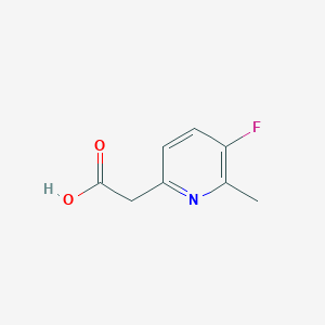 molecular formula C8H8FNO2 B13122172 3-Fluoro-2-methylpyridine-6-acetic acid 