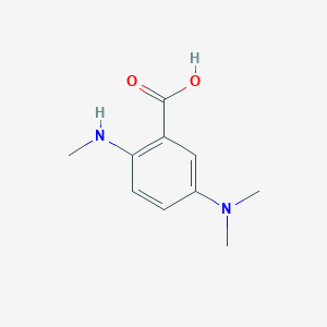 molecular formula C10H14N2O2 B13122174 5-(Dimethylamino)-2-(methylamino)benzoic acid 