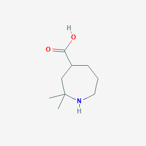 molecular formula C9H17NO2 B13122226 2,2-Dimethylazepane-4-carboxylicacid 