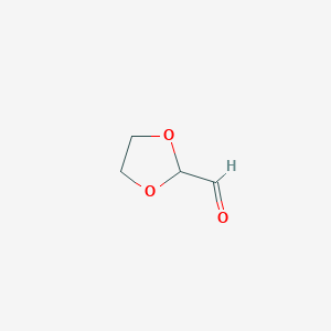 molecular formula C4H6O3 B13122237 1,3-Dioxolane-2-carbaldehyde 