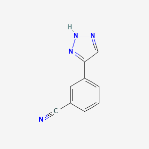 molecular formula C9H6N4 B1312226 3-(2H-1,2,3-三唑-4-基)苯甲腈 CAS No. 550364-01-7