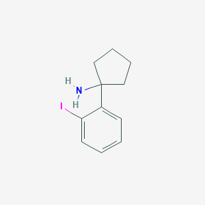 molecular formula C11H14IN B13122267 1-(2-Iodophenyl)cyclopentanamine 