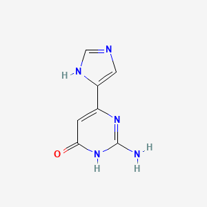 molecular formula C7H7N5O B13122309 2-Amino-6-(1H-imidazol-4-yl)pyrimidin-4(1H)-one 