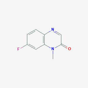 molecular formula C9H7FN2O B13122352 7-Fluoro-1-methylquinoxalin-2(1H)-one 