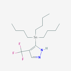 B1312237 4-(Trifluoromethyl)-5-(tributylstannyl)pyrazole CAS No. 790661-62-0