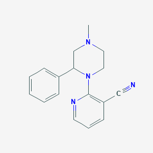 molecular formula C17H18N4 B131224 2-(4-甲基-2-苯基哌嗪-1-基)吡啶-3-碳腈 CAS No. 61337-88-0