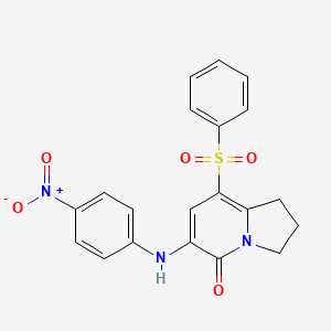 8-Benzenesulfonyl-6-(4-nitrophenylamino)-2,3-dihydro-1H-indolizin-5-one