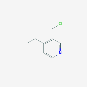 molecular formula C8H10ClN B13122593 3-(Chloromethyl)-4-ethylpyridine 