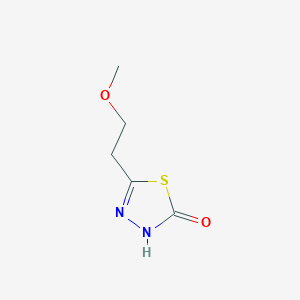 molecular formula C5H8N2O2S B13122630 5-(2-methoxyethyl)-1,3,4-thiadiazol-2(3H)-one 