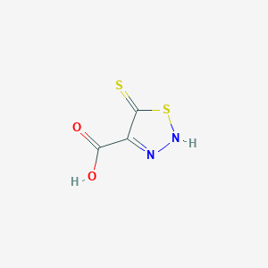 molecular formula C3H2N2O2S2 B13122702 5-Sulfanylidene-2,5-dihydro-1,2,3-thiadiazole-4-carboxylic acid CAS No. 781562-92-3