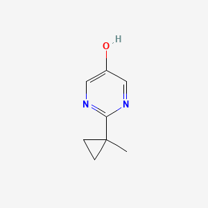 molecular formula C8H10N2O B13122726 2-(1-Methylcyclopropyl)pyrimidin-5-ol 