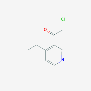 molecular formula C9H10ClNO B13122740 2-Chloro-1-(4-ethylpyridin-3-yl)ethanone 