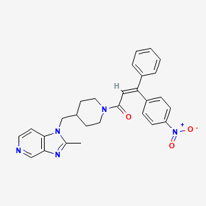 (Z)-1-[4-[(2-methylimidazo[4,5-c]pyridin-1-yl)methyl]piperidin-1-yl]-3-(4-nitrophenyl)-3-phenylprop-2-en-1-one