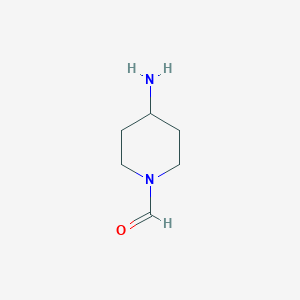 molecular formula C6H12N2O B13122789 4-Aminopiperidine-1-carbaldehyde 