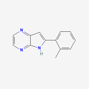 molecular formula C13H11N3 B13122801 6-(o-Tolyl)-4H-pyrrolo[2,3-b]pyrazine 