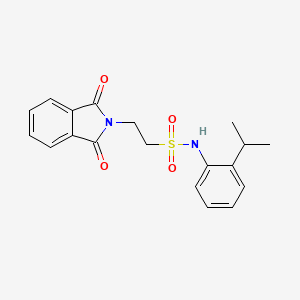 molecular formula C19H20N2O4S B13122815 2-(1,3-Dioxoisoindolin-2-yl)-N-(2-isopropylphenyl)ethanesulfonamide 