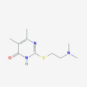 2-((2-(Dimethylamino)ethyl)thio)-5,6-dimethylpyrimidin-4(1H)-one