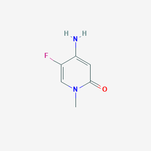 molecular formula C6H7FN2O B13122857 4-Amino-5-fluoro-1-methyl-1,2-dihydropyridin-2-one 