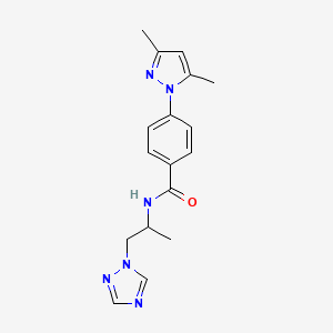 N-(1-(1H-1,2,4-Triazol-1-yl)propan-2-yl)-4-(3,5-dimethyl-1H-pyrazol-1-yl)benzamide