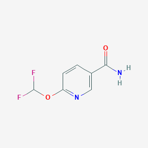 molecular formula C7H6F2N2O2 B13122870 6-(Difluoromethoxy)nicotinamide 