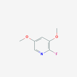 molecular formula C7H8FNO2 B13122882 2-Fluoro-3,5-dimethoxypyridine 