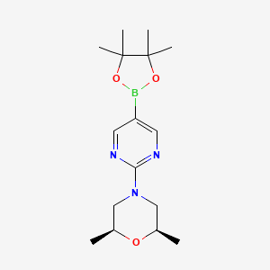 rel-(2R,6S)-2,6-Dimethyl-4-(5-(4,4,5,5-tetramethyl-1,3,2-dioxaborolan-2-yl)pyrimidin-2-yl)morpholine