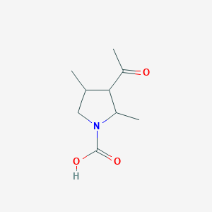 3-Acetyl-2,4-dimethylpyrrolidine-1-carboxylic acid