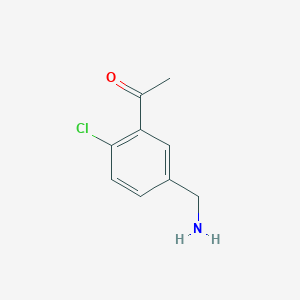 1-(5-(Aminomethyl)-2-chlorophenyl)ethanone