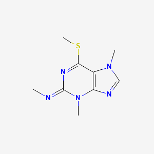 N-(3,7-Dimethyl-6-(methylthio)-3,7-dihydro-2H-purin-2-ylidene)methanamine