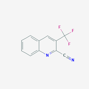 molecular formula C11H5F3N2 B13123140 3-(Trifluoromethyl)-2-quinolinecarbonitrile CAS No. 25199-88-6