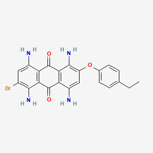 molecular formula C22H19BrN4O3 B13123143 1,4,5,8-Tetraamino-2-bromo-6-(4-ethylphenoxy)anthracene-9,10-dione CAS No. 88602-00-0