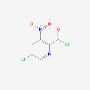 molecular formula C6H2Cl2N2O3 B13123145 5-Chloro-3-nitropicolinoylchloride 