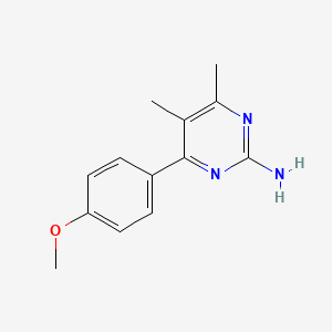 molecular formula C13H15N3O B13123148 4-(4-Methoxyphenyl)-5,6-dimethylpyrimidin-2-amine CAS No. 792942-46-2